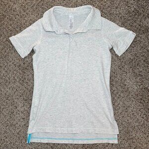 Ivivva By Lululemon Girls Polo Shirt Athletic Girls Size 7 Heathered Gray tennis